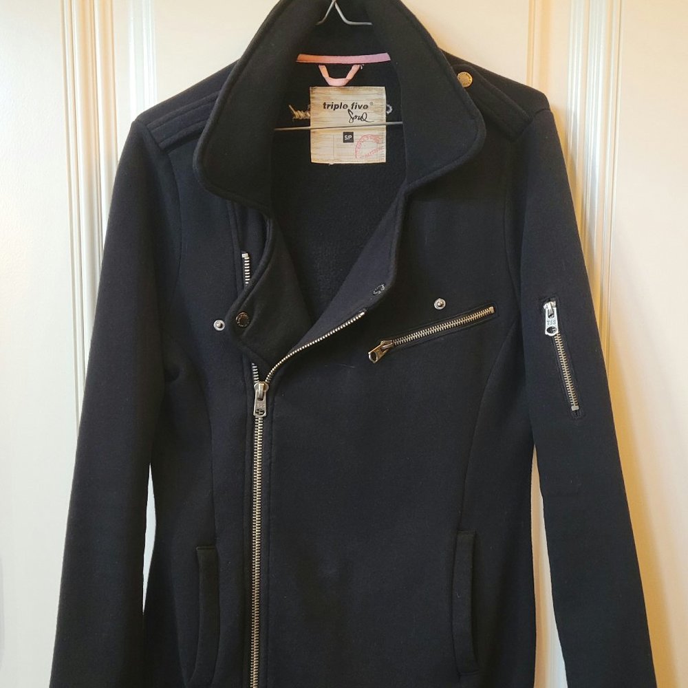 Triple Five Soul Moto Style Full Zip Cardigan